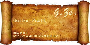 Geller Zsolt névjegykártya